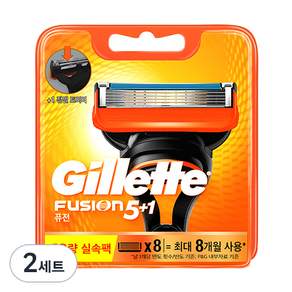 Gillette 吉列 Fusion Power 剃須刀片, 2個, 8件