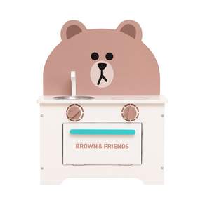 KiKimmy LINE FRIENDS 木製兒童廚房玩具 3.2kg, 熊大款, 1個