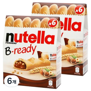 Nutella 麵包巧克力棒, 132g, 6個