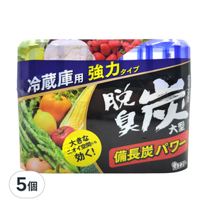 ST 雞仔牌 脫臭碳 冰箱脫臭炭消臭劑 大型冷藏庫專用 600L以下, 240g, 5個