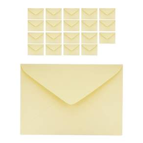 明信片尺寸信封 164 x 115 毫米 20p, 淡黃色, 1個