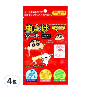 Shinchan 蠟筆小新 精油驅蟲貼片 蠟筆小新 24片, 4包