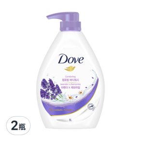 Dove 多芬 保濕沐浴乳 薰衣草+洋甘菊香, 1L, 2瓶