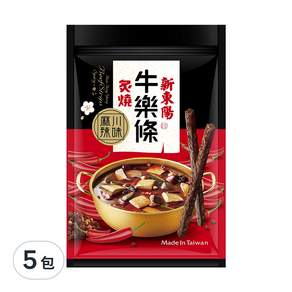 新東陽 炙燒牛樂條 川味麻辣, 150g, 5包