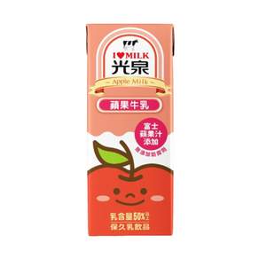 光泉 蘋果牛乳, 200ml, 24入