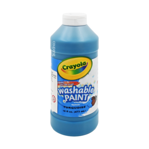 Crayola 繪兒樂 可水洗兒童顏料 綠藍色, 16oz, 1瓶