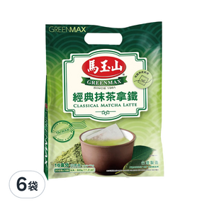 馬玉山 經典抹茶拿鐵, 20g, 16包, 6袋