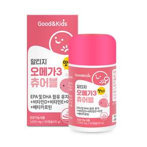 GoodnKids 孩童Omega-3咀嚼錠, 90顆, 1罐