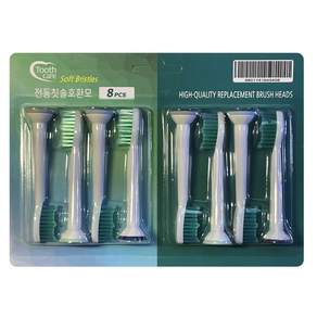 適用於飛利浦電動牙刷成人的 Toothcare 兼容牙刷頭, 8入