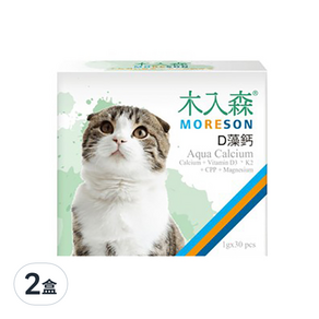 MORESON 木入森 貓咪D藻鈣 1g*30包, 2盒