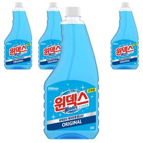 Windex 噴霧玻璃清潔劑補充裝, 500ml, 4個