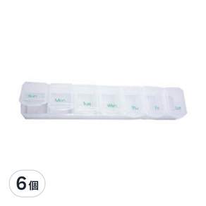 台灣 COSMOS 美粧7格盒, 透明色, 6個
