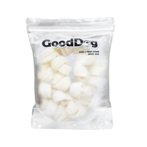 GoodDog 古德狗 磨磨牛系列商品 犬用 白色牛皮骨, 原味, 160g, 1包