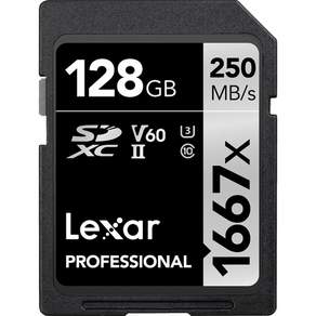 Lexar 雷克沙 SDXC 1667x UHS-2 卡, 128GB