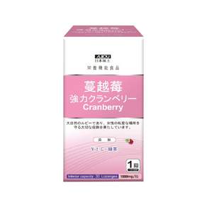 AJIOU 日本味王 強效蔓越莓錠 素食, 30顆, 1盒