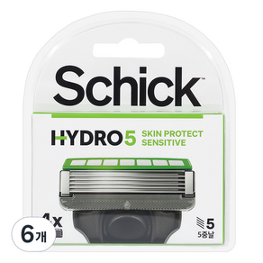 Schick 舒適牌 Hydro5 敏感肌膚保護刮鬍刀片, 4入, 6個