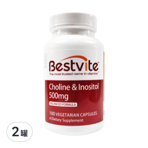 Bestvite 膽鹼+肌醇膠囊, 100顆, 2罐