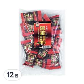 楢栩 黑糖話梅糖, 100g, 12包