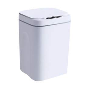 西格傢飾 現代風感應式垃圾桶 16L, 灰白色, 1個