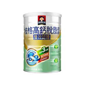 QUAKER 桂格 高鈣脫脂雙認證奶粉, 1.5kg, 1罐