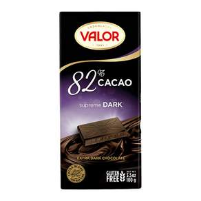 西班牙 VALOR 82%純黑巧克力片, 100g, 1片