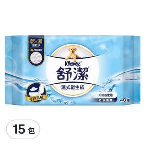 Kleenex 舒潔 濕式衛生紙, 40張, 15包