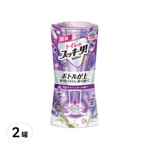 EARTH 地球製藥 廁所芳香除臭劑 薰衣草香, 400ml, 2罐