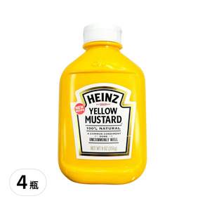 Heinz 亨氏 黃芥末醬 原味, 255g, 4瓶