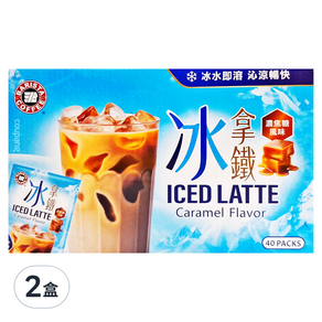 BARISTA COFFEE 西雅圖 極品冰拿鐵濃焦糖風味, 30g, 40包, 2盒