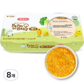 Farm to Baby 孩童室溫輔食粥, 蜜地瓜南瓜口味, 110g, 8入