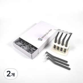 Brush4U L 型牙間刷 L 1.5mm 50p + 支架, 2組, 50支