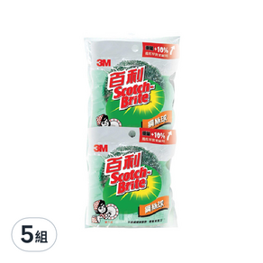 3M Scotch-Brite 百利 鋼絲球 重量提升版 55g, 2入, 5組