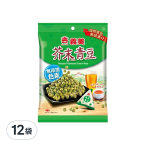 義美 芥末青豆, 178g, 12袋