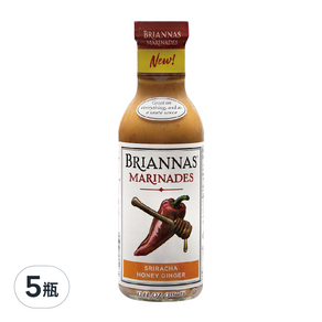 BRIANNAS 是拉差蜂蜜薑汁烤肉醬, 355ml, 5瓶