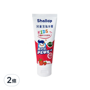 Shallop 刷樂 兒童含氟牙膏 0歲以上 草莓, 90g, 2條