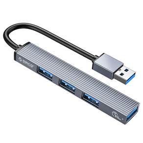ORICO 奧睿科 型 4 端口鋁製 USB3.0 和 USB2.0 USB 集線器 AH-A13, ORICO-AH-A13, 灰色