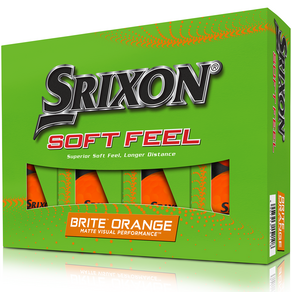 SRIXON Soft Feel高爾夫2層球, Brite Orange, 1盒, 12顆