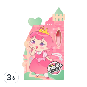 i'm pinky 兒童唇膏筆, 02 Cutie Pink, 2.5g, 3支