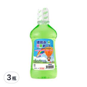 Day and Night 德恩奈 兒童漱口水, 蘋果, 500ml, 3瓶