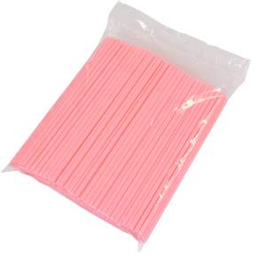 Heart Pink Straw 吸管 6 x 210 mm, 200件, 1個