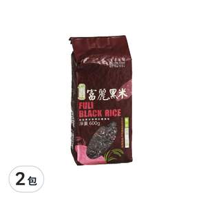 富里鄉農會 富麗黑糙米 二等米, 600g, 2包