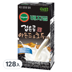 Vegemil 杏仁核桃黑豆奶, 190ml, 128入