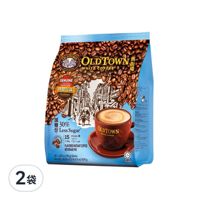 OLDTOWN WHITE COFFEE 舊街場白咖啡 3合1減糖白咖啡, 35g, 15條, 2袋