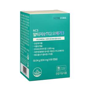 NUTRICORE 營養的科學 Omega3綜合補充膠囊, 60顆, 1盒