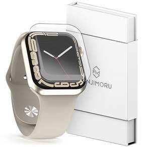 SINJIMORU 智慧型手錶全覆蓋錶面保護膜 2入, 單色