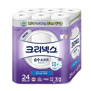 Kleenex 舒潔 三層棉柔捲筒衛生紙 37m, 24捲, 1袋