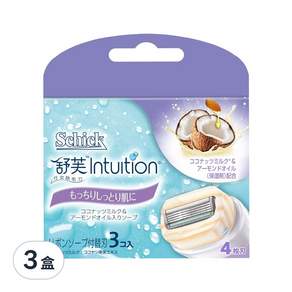 Schick 舒適牌 仕女除毛刀片 中性肌, 3入, 3盒