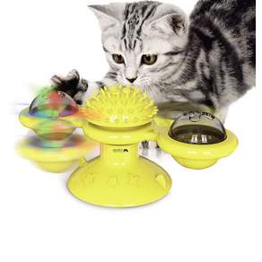 RESPET Cat Spinner Cat 動作玩具, 黃色的, 1個