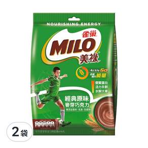 MILO 美祿 經典原味巧克力麥芽飲品 沖泡粉, 25g, 14包, 2袋