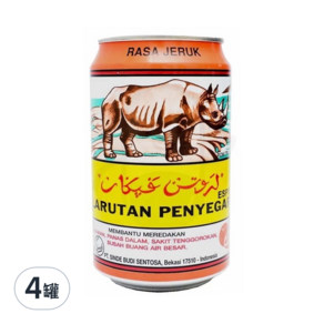 LARUTAN CAP KAKI TIGA Jeruk Larutan Penyegar 橘子清涼水, 320ml, 4罐